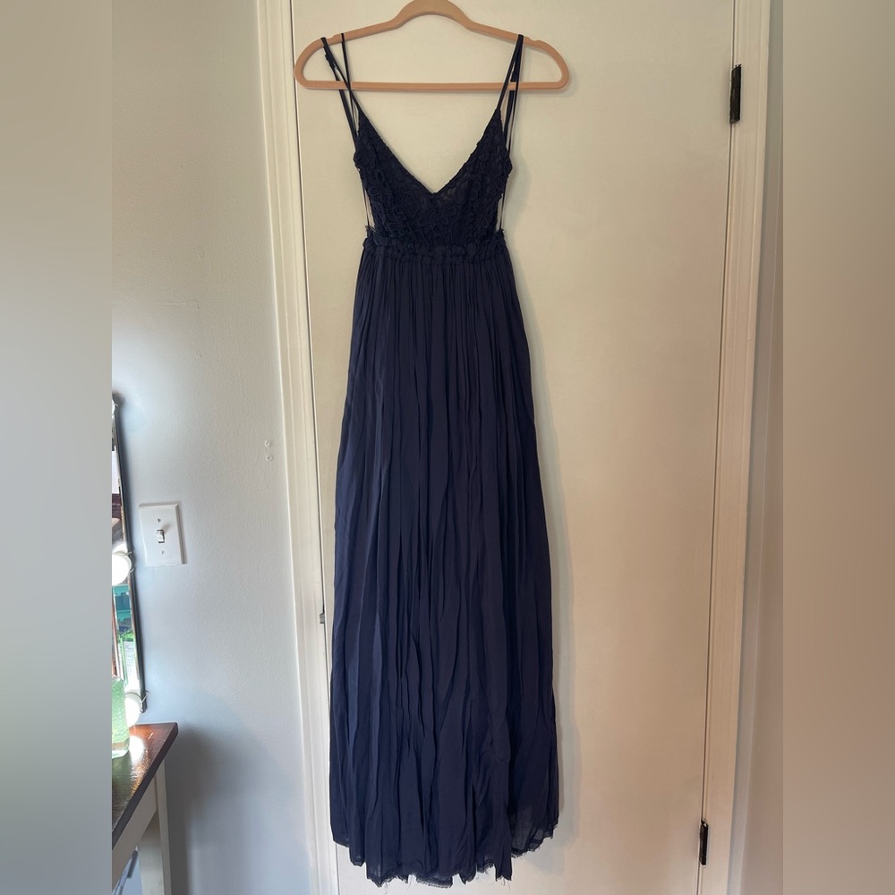 Elegant Navy Blue Maxi Dress